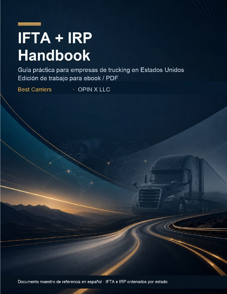 Portada original del IFTA + IRP Handbook de Best Carriers